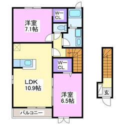 コスモフランAの物件間取画像